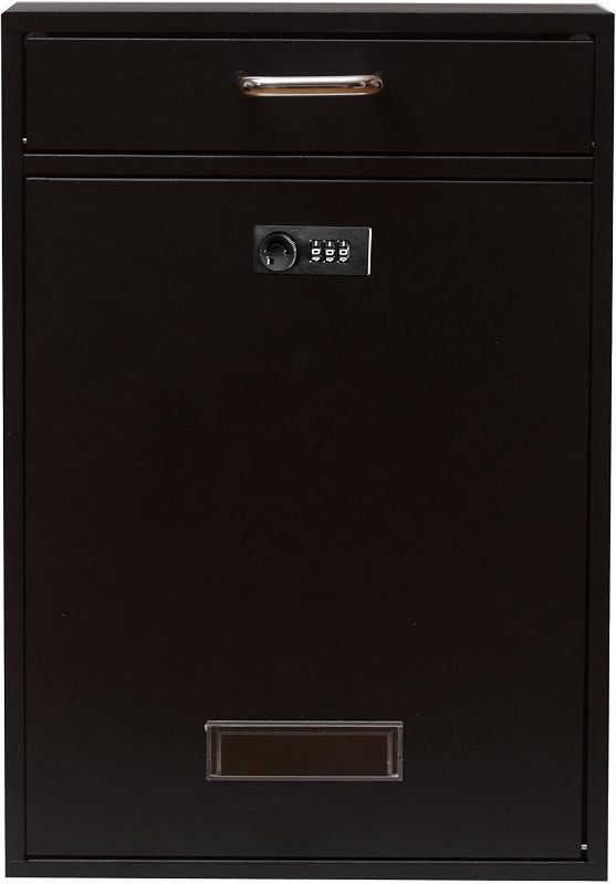 Photo 1 of **SEE NOTES***Wall Mounted Locking Vertical Dropbox Mailbox - Safe and Secure (Large) | Made with Galvanized Steel (Black Combination Lock)
