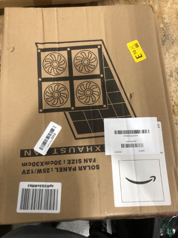 Photo 1 of 25W Solar Exhaust Fan for Shed,Chicken Coop,Attic & Greenhouse,3 Solar Powered Ventilation Fan Kit for Cooling Intake or Exhaust Air, 3500RPM, 15FT Cord,IP67 Waterproof
