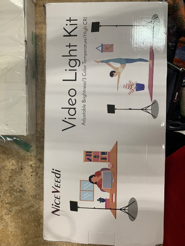 Photo 1 of 2-Pack Photography Lighting Kit, NiceVeedi 22W LED Video Light Kit, 2900-7000K Studio Light with Tripod Stand, 73" Stream Light for Video Recording