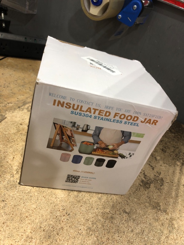 Photo 1 of 40oz Insulated Food Jar-Say Goodbye to Spills&Cold Meals|QuickLift Airtight Leak-Proof Lid Thermo for Hot Food, Wide Mouth Soup Thermos Lunch Box Container Adults|Stainless Steel with Folding Spoon