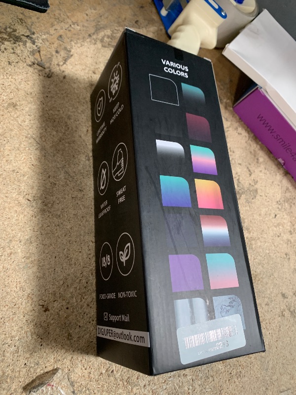 Photo 1 of 32/40/64oz Insulated Water Bottle with Paracord Handle, Sleeve Carry Strap, Straw Spout Lid, Wide Mouth Metal Canteen Sports Thermo Mug, Leak & Sweat Proof Cold Flask Jug for Camping Traveling