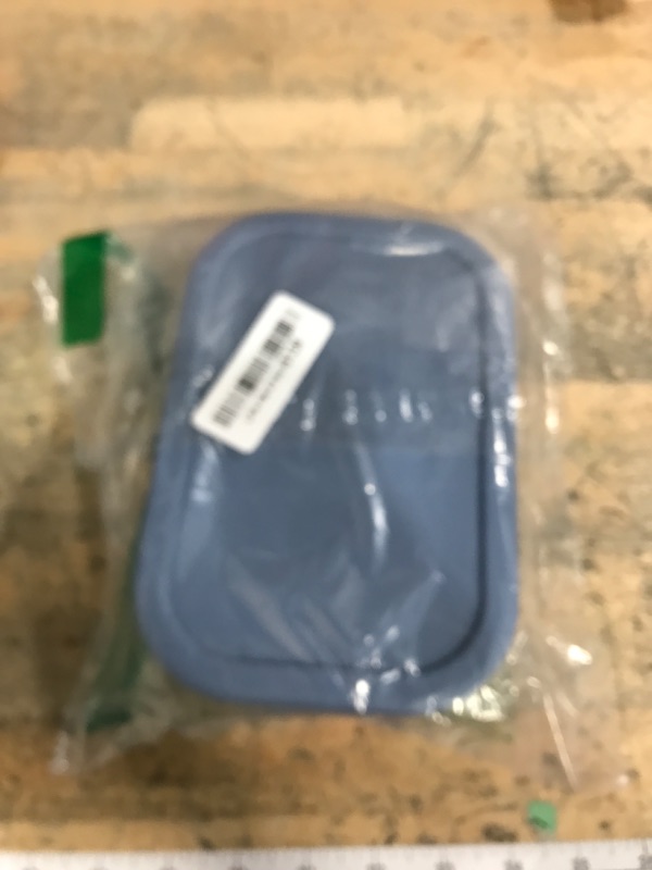 Photo 1 of 100% Silicone Bento Box Adult with 2 Compartments, 32oz, Reusable Divided Lunch Box Meal Prep Containers for Entree and Side Food Snack Storage, BPA-Free Plastic-Free, Microwave Dishwasher safe, Blue