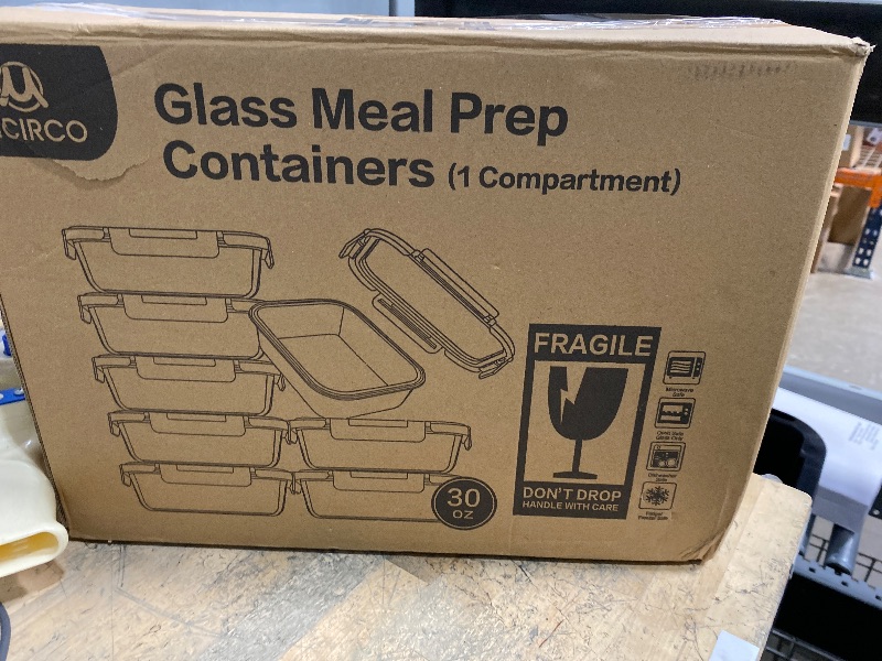 Photo 1 of [8-Pack,30 oz]Glass Meal Prep Containers,Glass Food Storage Containers,Airtight Glass lunch Containers with Lids - Microwave, Oven, Freezer and Dishwasher