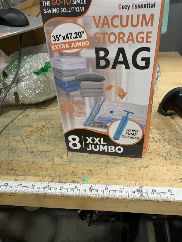 Photo 1 of 8 Pack XXL Jumbo Vacuum Storage Bags, Extra Large Vacuum Seal Bags for Comforters, Bedding, Blanket Storage, Giant Space Saver Bags for Huge Stuffed Toy(47.2x35 in)