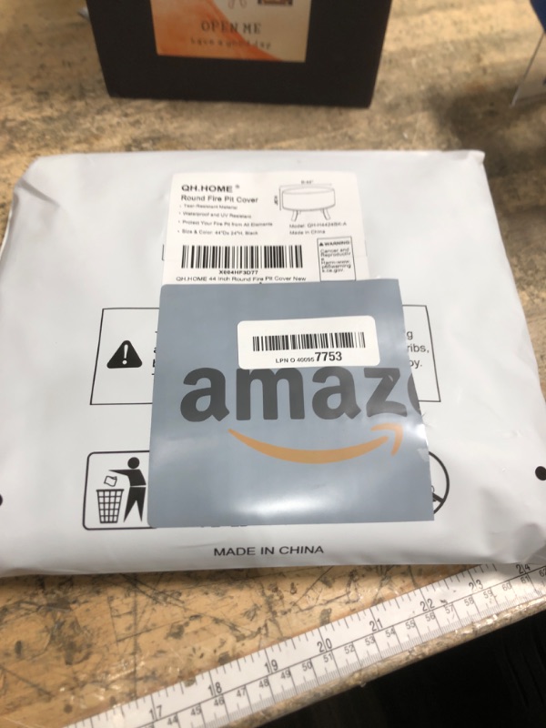 Photo 1 of [2025 Upgraded 900D Fabric] Fire Pit Cover Round 41-44 Inch Heavy Duty 900D Strong Tear-Resistant, UV Resistant, Waterproof, Fading Resistant Firepit Covers Round for Outdoor Fire Pit