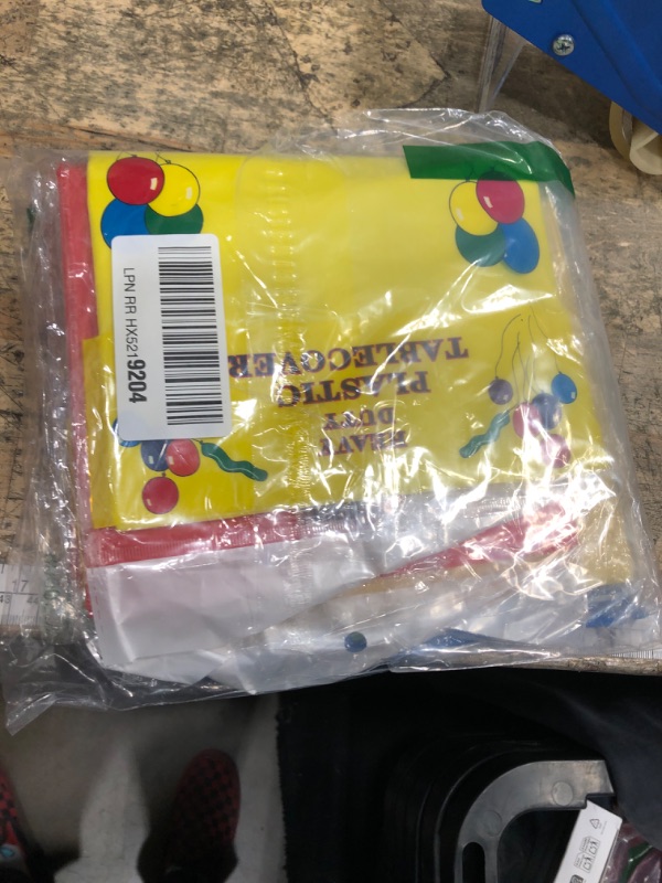 Photo 1 of 4 Pack Paw Print Plastic Tablecloths, Blue Red Yellow Puppy Table Cloth Disposable Rectangle Table Covers for Kids Birthday Party, Dog Puppy Birthday Party Decorations and Supplies, 108 * 54inch