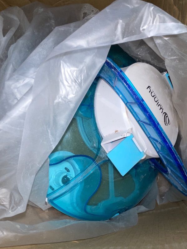 Photo 1 of (2025 Upgrade) Cordless Robotic Pool Cleaner, Lasts 75 Min, Automatic Vacuum for Above-Ground Pools up to 645 Sq.ft,Portable, Self-Parking,Light Blue