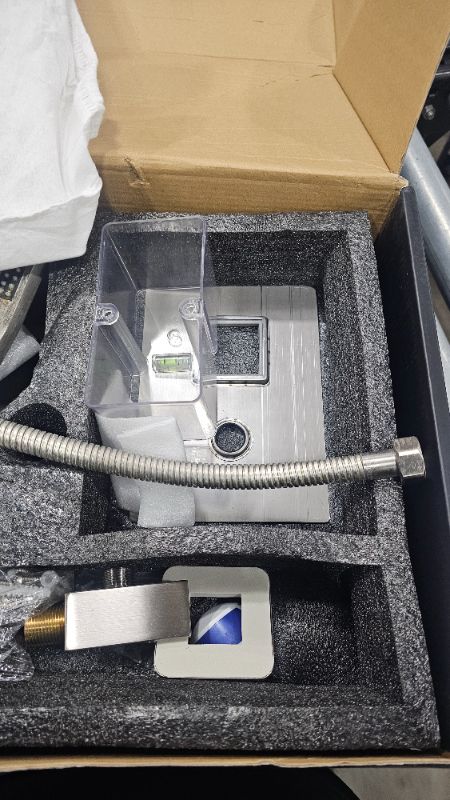 Photo 1 of ***PARTS ONLY***FPXRNG Shower Faucet Set Bathroom Square Rain Shower Head and Handle Set, Wall Mounted Shower Fixtures, Full Metal Trim Repair Kit 10 inch Brushed Nickel (With Shower Valve)
