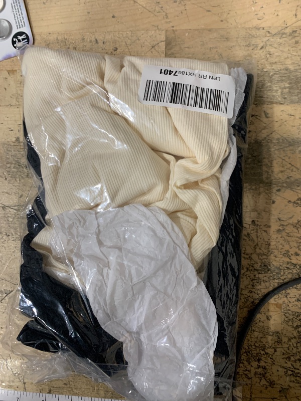 Photo 1 of (BAGGED) (XL) (USED/FAIR) Ficerd 3 Pack Women's Ribbed T-Shirts, Cotton Short Sleeve Basic Tees Crew Neck Fitted Tops Summer Casual Shirts 2025 Trendy(Black, Brown, Beige,X-Large)