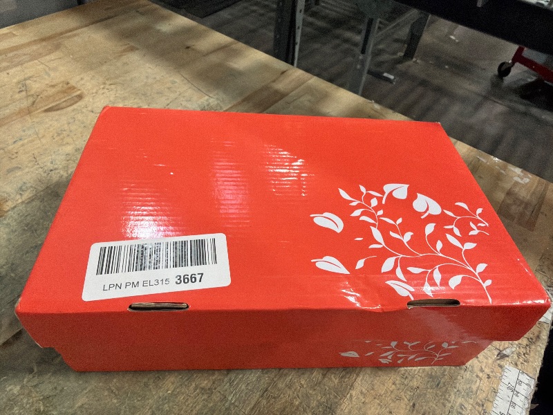 Photo 1 of **SCRATCHED & SCRAPED UP** LUXMAX Women Bow Mary Janes Patent Leather Platform Sweet Lace Pumps Chunky Mid Heel Cute Shoes, Size 4 M US,White