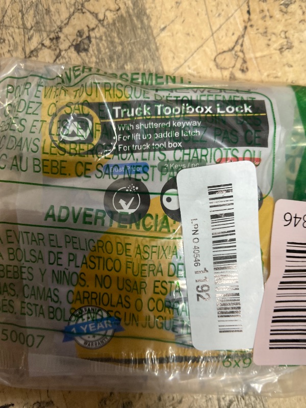 Photo 1 of 1 Pack Truck Tool Box Lock Replacement Kit- with Keys Pickup Toolbox Latch Cylinder