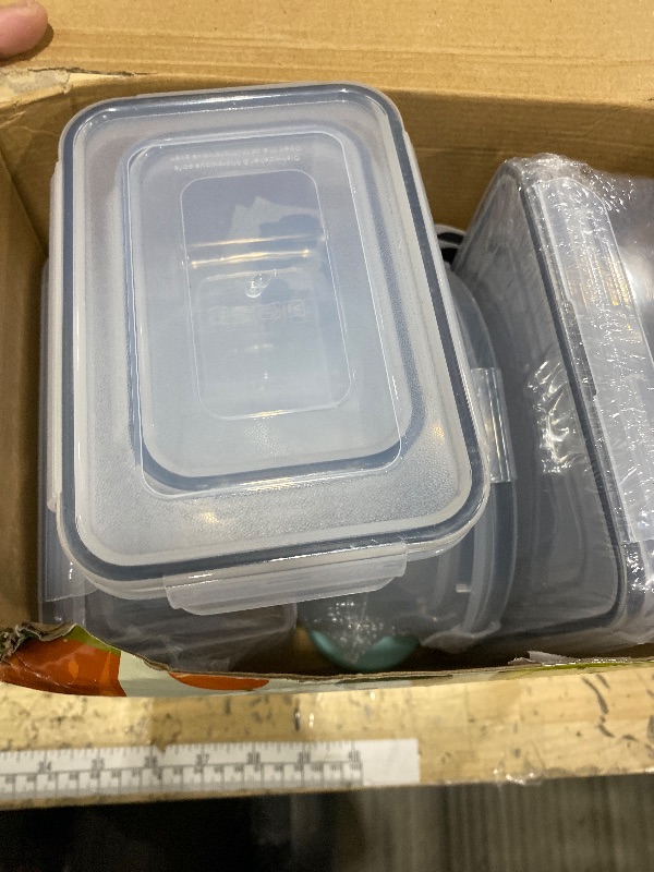Photo 1 of 40 Piece Food Storage Containers with Lids(20 Containers & 20 Lids), BPA-Free Plastic Food Containers for Kitchen Storage and Organization, Leak Proof Meal Prep Container, Includes Labels & Pen