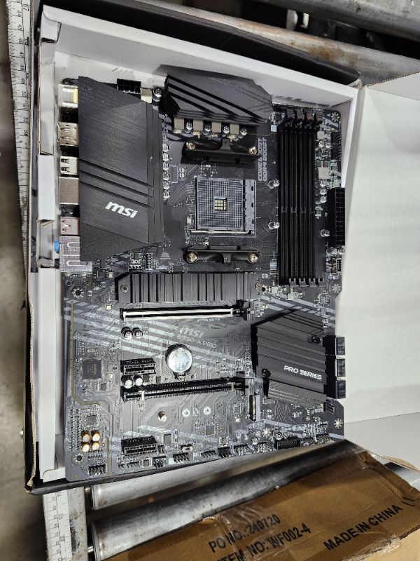 Photo 1 of (not functional)(sold for parts) MSI B550-A PRO ProSeries Motherboard (AMD Ryzen 5000, AM4, DDR4, PCIe 4.0, SATA 6Gb/s, M.2, USB 3.2 Gen 2, HDMI/DP, ATX)