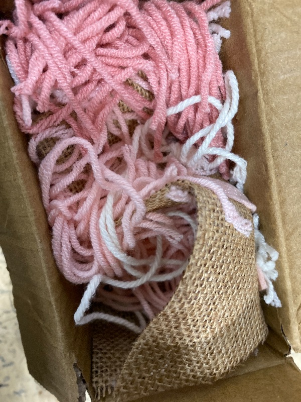 Photo 1 of 1/2 Birthday Girl Half Birthday Decorations High Chair Banner, 6 Month Girl Tassel Wood Bead Highchair Garland (Pink)