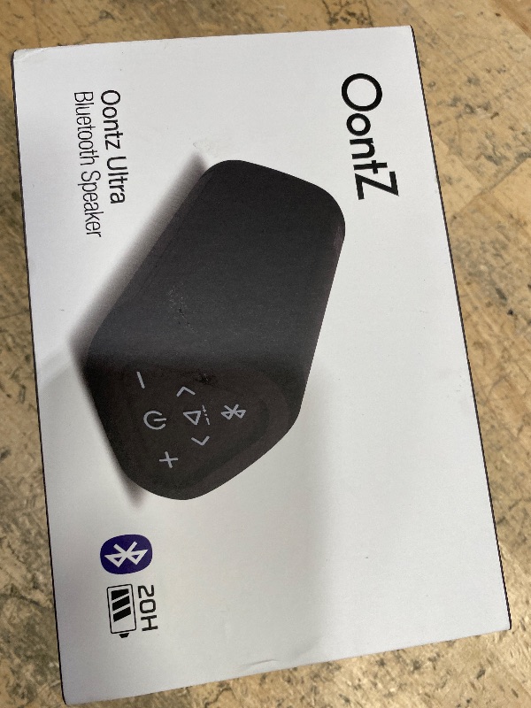 Photo 1 of **FOR PARTS/NON-FUNCTIONAL** OontZ Ultra Bluetooth Speaker 5.4 | IPX7 Waterproof, 14W Enhanced Sound, 20-Hr Battery, 100ft Range, Deep Bass & Clear Audio, Durable Speaker for Pool, Beach, and Shower (Black)