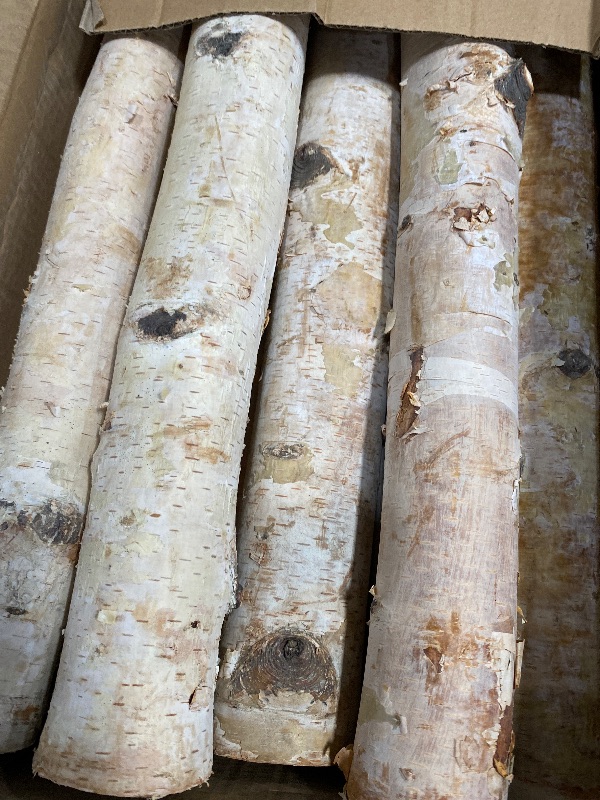 Photo 1 of 12Pack Birch Logs for Fireplace Decor - Natural Decorative Birch Wood Branches (1.6"-2.4" Dia. x 16.5" Long) for DIY Crafts, Home Décor, and Fire Pit