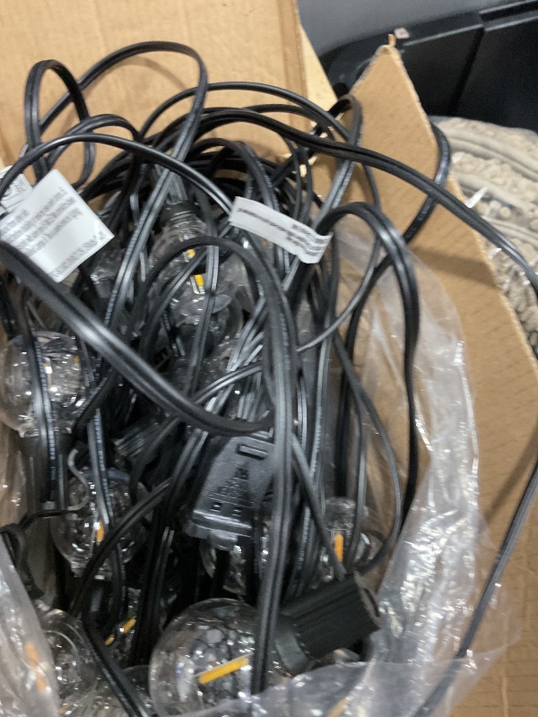 Photo 1 of 100FT LED Outdoor String Lights Patio Light with 52 Shatterproof G40 Dimmable Globe Bulb, 2-Pack 50FT Waterproof Outside Hanging String Light for Christmas Backyard Porch Balcony Gazebo Party