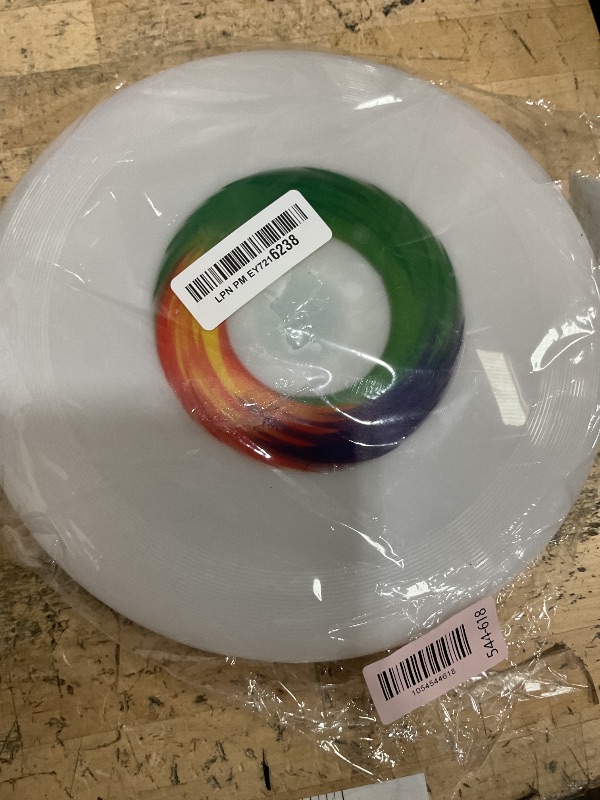 Photo 1 of **HAS A CRACK ON THE TOP (OPPOSITE SIDE FROM LIGHT) Kovshuiwe Colorful Light Up Flying Disc - 7 Modes, 12h Battery, 175g Ultimate Disc, Soft Flying Discs, Adult/Men/Boys/Teens Birthday, Ideal for Outdoor, Lawn, Camping Games, Gift.