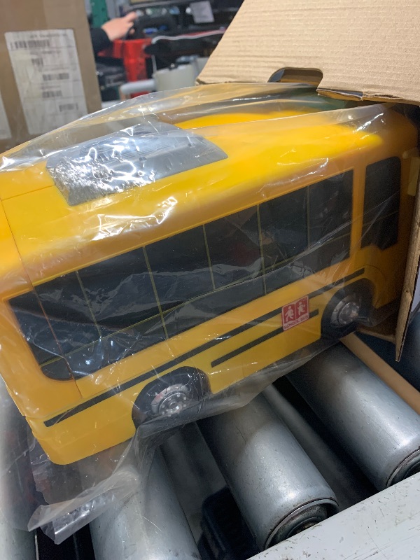 Photo 1 of (used) HONGTUO School Bus Toy with Sound and Light, Simulation Steering Wheel, Toddlers School Bus with Music Education, Gift for 1-3-5 Boys & Girls