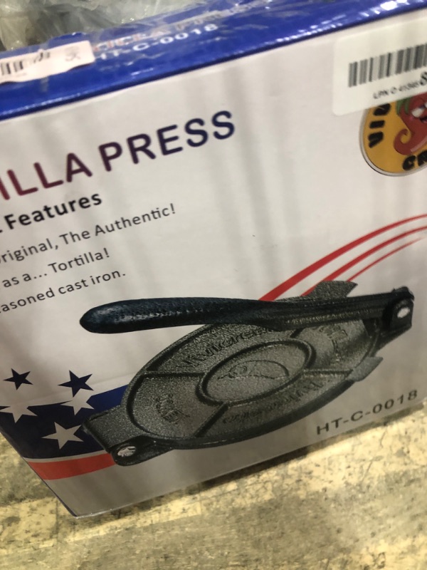 Photo 1 of ***UNKNOWN DAMAGES/MISSING PARTS*** Vivicreate Cast Iron Tortilla Press Dough Flour Tortilla Rotis Quesadilla Maker Prensa para tortillas de hierro fundido Prensa para tortillas Prensadora de tortillas