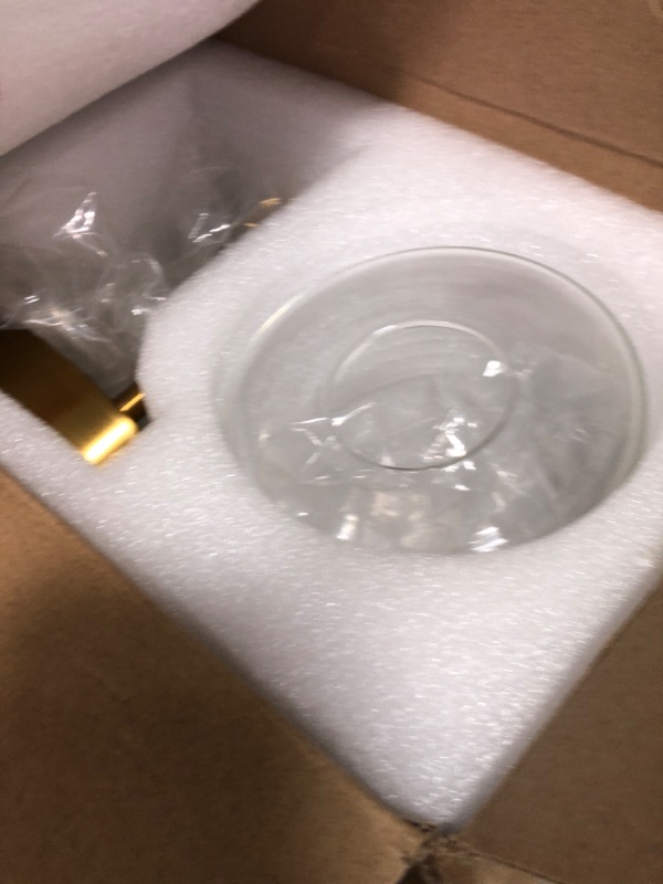 Photo 1 of 1-Light Gold Wall Sconce,Vanity Light, Modern Bathroom Light fixtures with Clear Glass Shade for Bedroom, Entrance, Hallway, Living Room Wall Mount Bathroom Mirror Fixtures (1PACK)