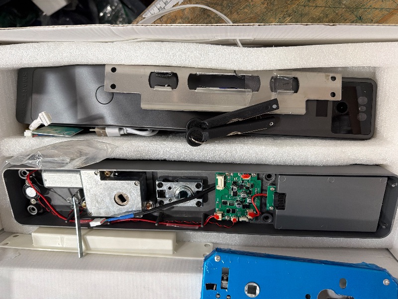 Photo 1 of *** FOR PARTS ONLY***    Smart Door Lock with 3D Face Recognition & 1080P Camera – Keyless Entry via Face ID, Palm Ve, Fingerprint, App, Code, IC Card & Key | WiFi, Auto-Lock, Alexa & Tuya Compatible