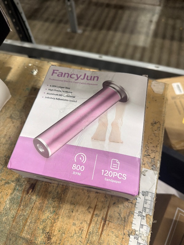 Photo 1 of FancyJun Electric Foot Callus Remover with 120pcs Sandpaper Discs(3 Sizes), Professional 800RPM Aluminum 4.8 Inches Callus Remover for Feet, Stepless Speed Control for Dead Skin (Purple)