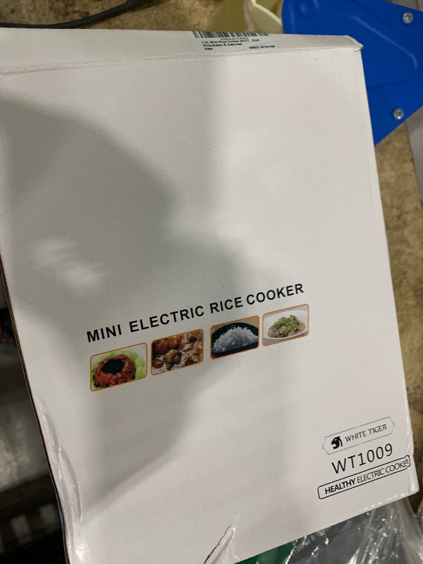 Photo 1 of 1.0L Mini Rice Cooker,WHITE TIGER Portable Travel Steamer Small,15 Minutes Fast Cooking, Removable Non-stick Pot, Keep Warm, Suitable For 1-2 People - For Cooking Soup, Rice, Stews & Oatmeal