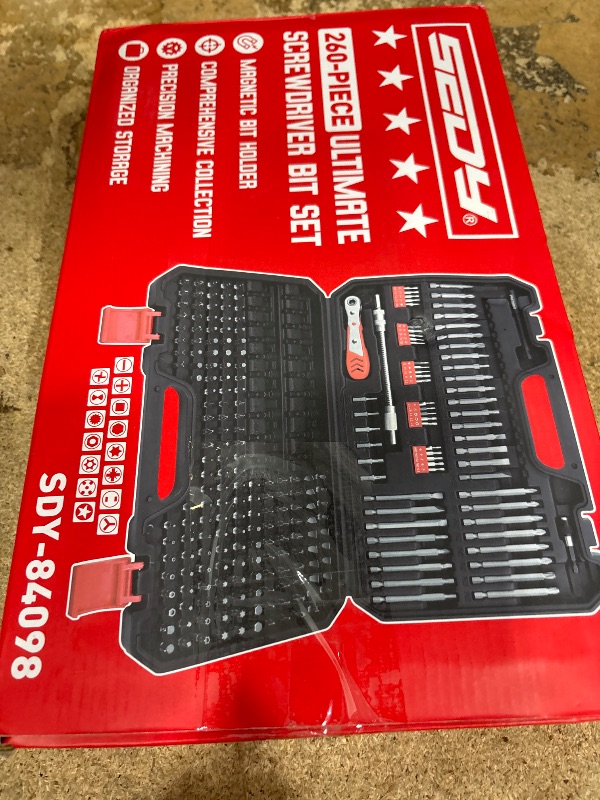 Photo 1 of 260-Piece Ultimate Precision Screwdriver Bit Set, Premium Security Bit Set Includes Magnetic Security Bits, Nut Driver, Ratchet Wrench and Bits Holder