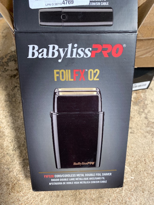Photo 1 of **SEE NOTES**BaBylissPRO Barberology Double Foil Shaver FXFS2B BLACKFX Professional Electric Shaver