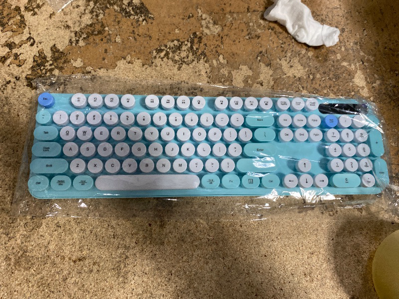 Photo 1 of  2.4GHz Wireless Keyboard Retro Style Keys, 104 + 12 Integrated Multimedia Keys, 1600 DPI, High Precision Just the Keyboard no mouse 
