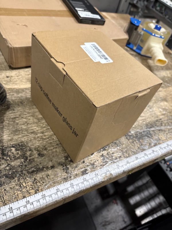 Photo 1 of 12-Cup Glass Carafe Replacement Pot for Mr Coffee, Black & Decker, Hamilton Beach, KitchenAid, Universal Coffee Maker Carafe Pot 12 Cup- 1.8L Coffee Pot with Handle & 3 Snap-On Caps in Different Sizes