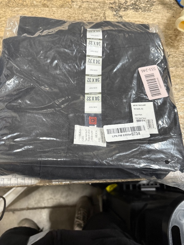 Photo 1 of (USED/FAIR) (BAGGED) 5.11 Tactical Men's Icon Pant – Durable Flex-Tac Ripstop, Water-Resistant Finish, 8 Pockets, Reinforced, 74521ABR, Dark Navy, 34W x 32L