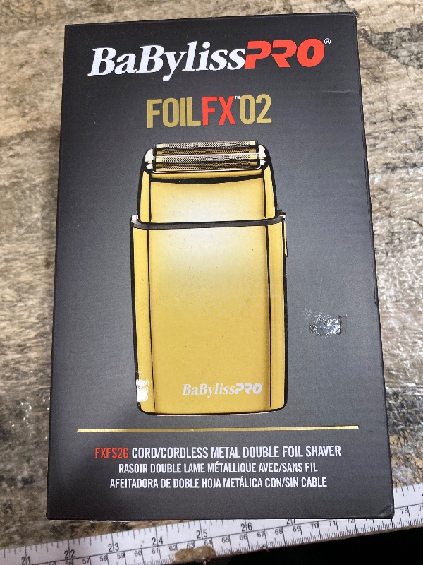 Photo 1 of (please see all images for damage) BaBylissPRO Baberology Double Foil Shaver FXFS2G GOLDFX Professional Electric Shaver