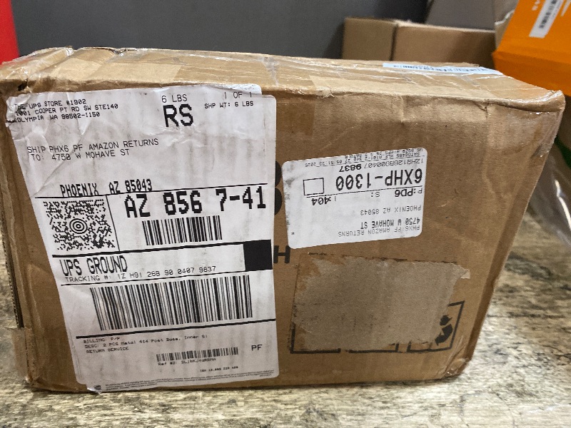 Photo 1 of 2 PCS Metal 4×4 Post Base, Inner Size 3.5"x3.5" Heavy Duty Post Bracket with Anti-Corrosive Partition, Powder-Coated Post Anchor for Pavilion Deck Railing Support Deck Base Plate