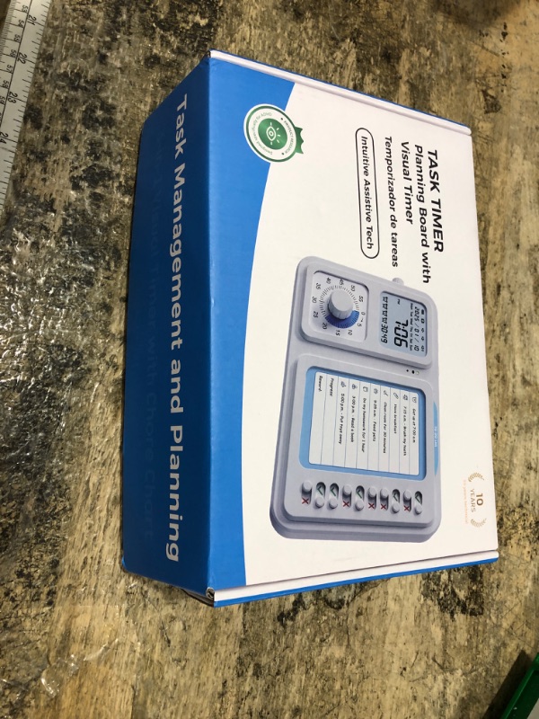 Photo 1 of 3-in-1 Visual Timer & ADHD Tool for Kids|Adults, Task Timer with Chore Chart Board, Visual Schedule for Kids with Autism, Daily Checklist for Home, School, Classroom, Desk (White)