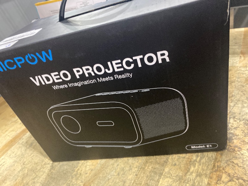 Photo 1 of ***FOR PARTS ONLY/NON-FUNCTIONAL DAMAGED DISPLAY** Projector with WiFi and Bluetooth: [Auto Focus/Keystone] - NICPOW Full HD 1080P 4K Supported Portable Bluetooth Projector for Gaming Devices and Phones - Ideal for Indoor Outdoor Use - Grey