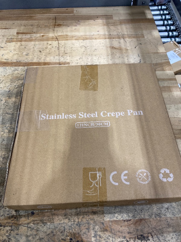 Photo 1 of **MISSING ASSEMBLY HARDWARE FOR HANDLE** Innerwell Nonstick Crepe Pan 12 inch Stainless Steel Crepe Pan Honeycomb Coating Flat Skillet Tawa Dosa Tortilla Pan,Omelet Pan with All Stove Tops Available, Induction Compatible