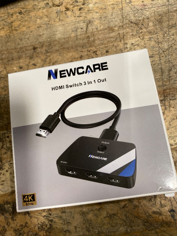 Photo 1 of [Upgrade] HDMI Switch 3 in 1 Out, 4K@60Hz HDMI 2.0 Switch Splitter with 2.6FT Long HDMI Cable, 3-Port HDMI Switcher Selector, Supports 4K 30Hz 3D 1080P HDCP2.2 for PS5 Xbox DVD Player Fire Stick PC