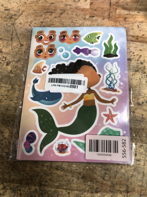 Photo 1 of 24 Pcs Make Your Own Mermaid Sticker Sheets for Kids with Mermaid Face Stickers for Toddlers Girls Crafts Activities Gift Bag Stuffers Birthday Party Valentines Day Gifts for Kids Classroom