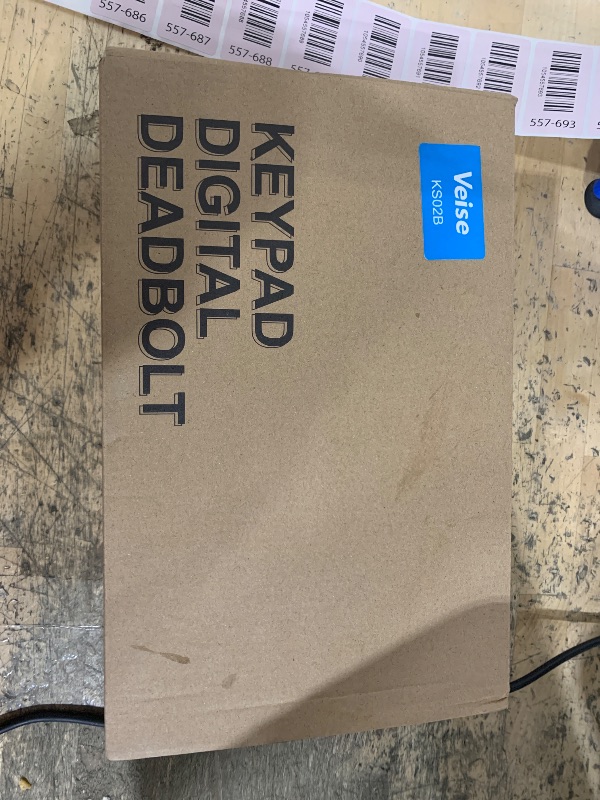 Photo 1 of **NOT A FINGERPRINT MODEL BRAND IS CORRECT** Veise Fingerprint Door Lock with 2 Lever Handles - Keyless Entry Door Lock, Electronic Keypad Deadbolt, Digital Smart Code & Front Handle Sets, Auto-Locking, Easy Installation, Matte Black