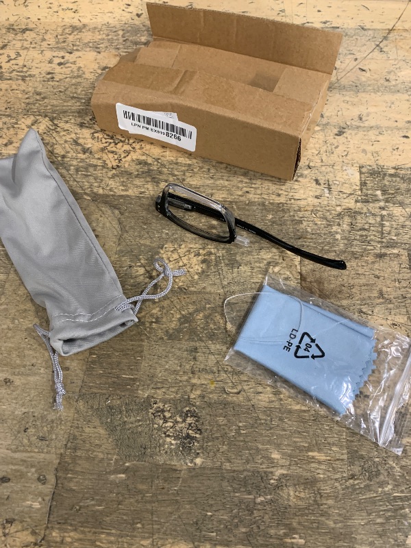 Photo 1 of (Must Buy Both Eye) Black Clear-Left Eye +3.00 Reading Glasses with Different Strength for Each Eye