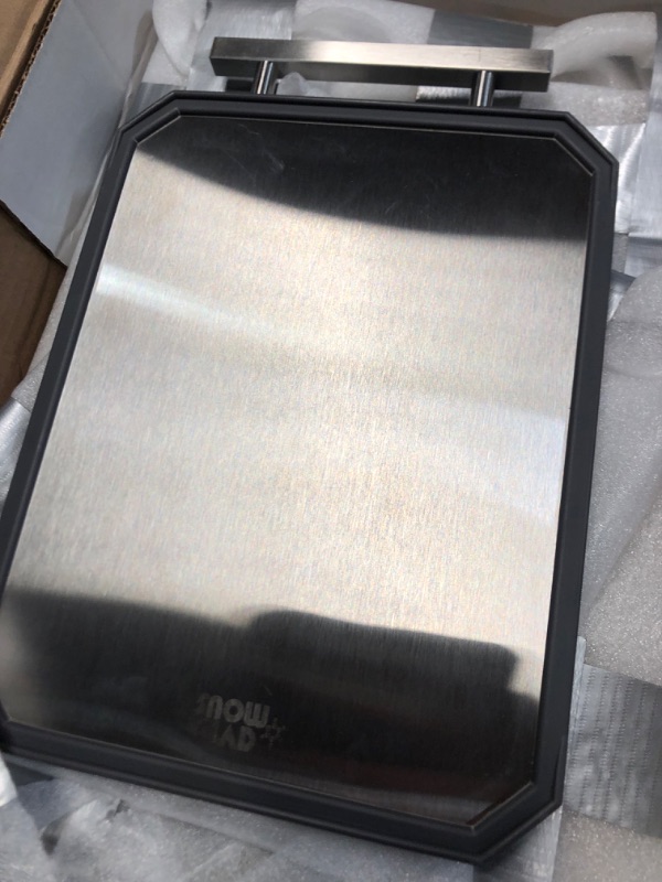 Photo 1 of (used)(see images) SNOWCLAD Stainless Steel Cutting Board,Double Sided Steel Cutting Board Set for kitchen,Stainless Steel