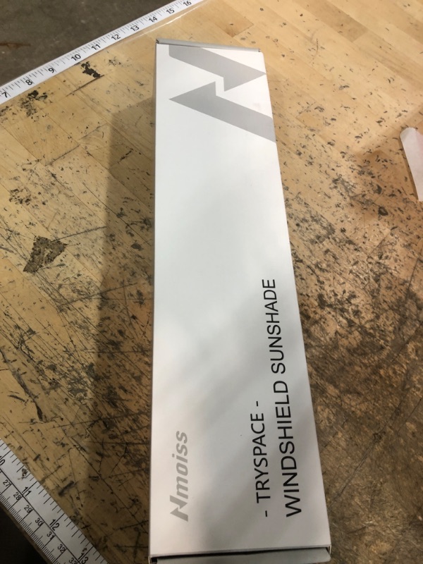 Photo 1 of [2025 Upgrade] Nmoiss Windshield Sun Shade Umbrella - [Vinyl Coating Heat Shield] Protect Car from Sun Rays & Heat Damage Keep Cool and Protect Interior, Spring Structure Edge Medium 56" L x 31" W