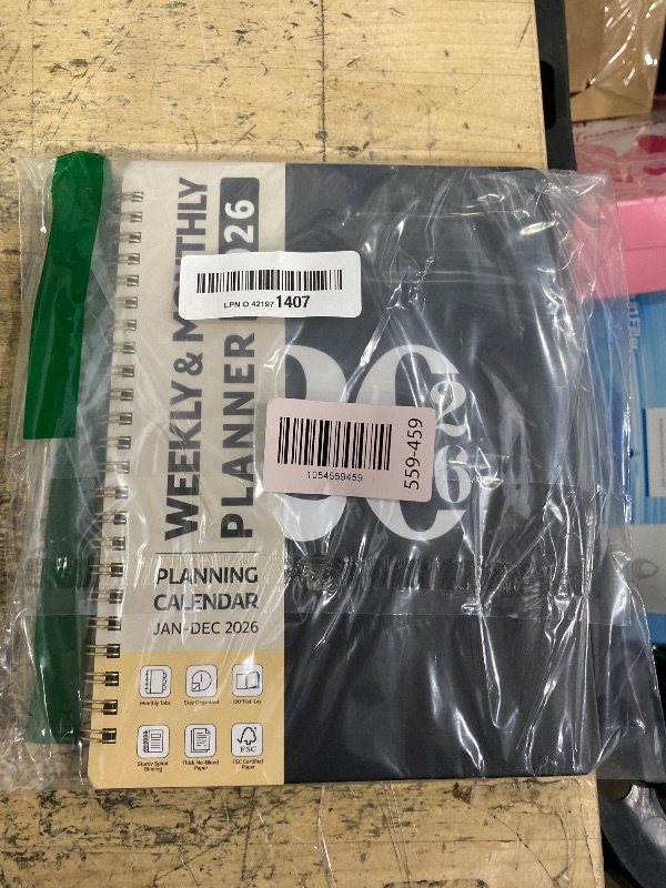 Photo 1 of 2026 Planner, Weekly and Monthly Calender Planner, Jan 2026 to Dec 2026, Hardcover 2026 Calendar Planner Book with Tabs & Inner Pocket, Office Home School Supplies for Women & Men - A5 (6.3" x 8.5"), Black