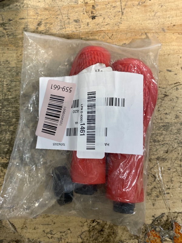 Photo 1 of **UNKNOWN DAMAGES**  CROSSSELL Ergonomic Bike Grips, Handlebar Grip, Bicycle Handlebar Grips, Mountain Bike Handlebar Grips, Single Lock-on Mountain Bike Grips, Non-Slip Handle Grips (RED)