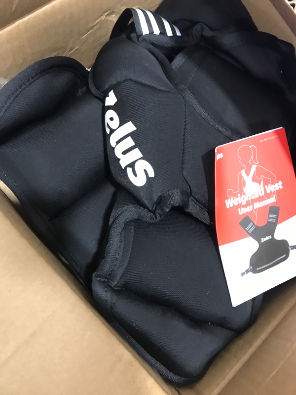 Photo 1 of (PARTIAL SET) (MISSING WEIGHTS) ZELUS Weighted Vest for Men and Women | 4-10lb/11-20lb/20-32lb Vest with 6 Ironsand Weights for Home Workouts