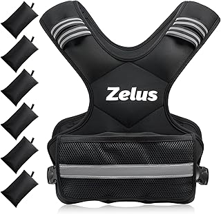 Photo 1 of (PARTIAL SET) (MISSING WEIGHTS) ZELUS Weighted Vest for Men and Women | 4-10lb/11-20lb/20-32lb Vest with 6 Ironsand Weights for Home Workouts
