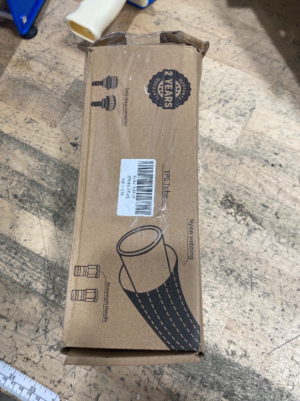 Photo 1 of 25FT Lightweight Flexible Garden Hose,Non-Slip Handles,Non-kink Hose,Solid Brass Fitting for Boats, RV Water Hose,Marine Washdown,Lawn,Garden,Leakproof TPE Hose (GreenBlack, 25 FT)