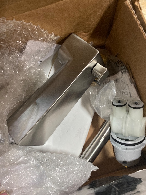 Photo 1 of *********************Missing half the parts***************
Delta Faucet Velum 14 Series Single-Function Brushed Nickel Tub and Shower Faucet Set, Valve Trim Kit, Shower Handle, Delta Shower Trim Kit, Shower Set, Stainless T14437-SS (Valve Not Included)